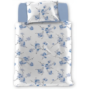A56 Zuzana modrá bavlnená súprava obliečok 1+1