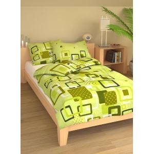 A90 Geo zelené bavlnená súprava obliečok 1+1