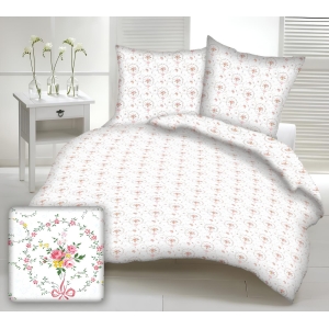 A91 Mašličky červené bavlnená súprava obliečok 1+1