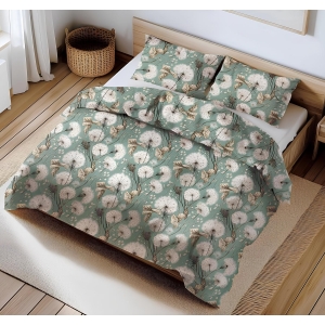 A89 Púpavy na zelenom bavlnená súprava obliečok 1+1