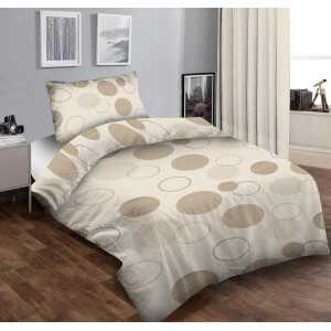 M152 Kruhy na bežovom bavlnená súprava obliečok 1+1