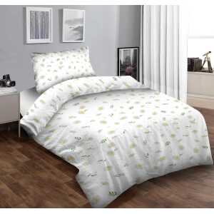 M77 Margarétky na bielom bavlnená súprava obliečok 1+1