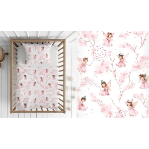 M209 Víly ružové bavlnená súprava obliečok 140x200 cm 1+1