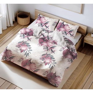A81 Protea ružovošedá bavlnená súprava obliečok 1+1