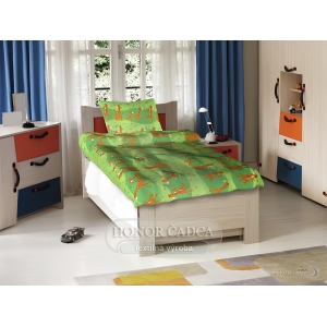 A3 Žirafa na zelenom bavlnená súprava obliečok 140x200 cm 1+1