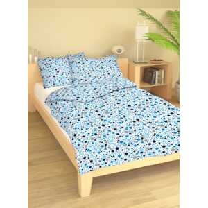 Guľky modré súprava obliečok krep 1+1