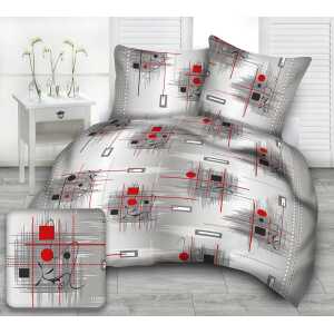 Moderna červená krepové obliečky 1+1