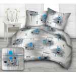 Moderna modrá krepové obliečky 1+1