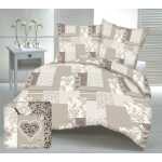 Patchwork s motýľom krepové obliečky 1+1