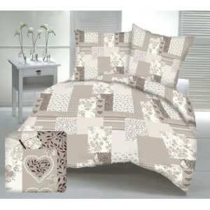 Patchwork s motýľom krepové obliečky 1+1