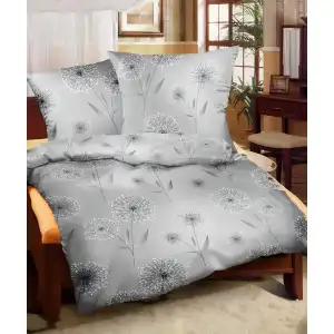 Púpavy na šedom krepové obliečky 1+1