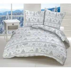 310 Vianoce bavlnená súprava obliečok pre deti 1+1